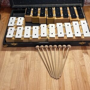 Vintage BF Kitching Resonator Bell Set Chromatic 20 Note with Case and‎ Mallets